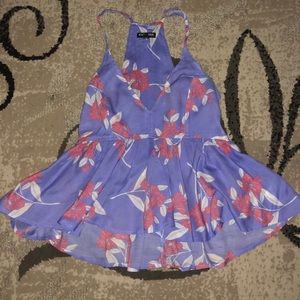 Floral V Cut Tank Top